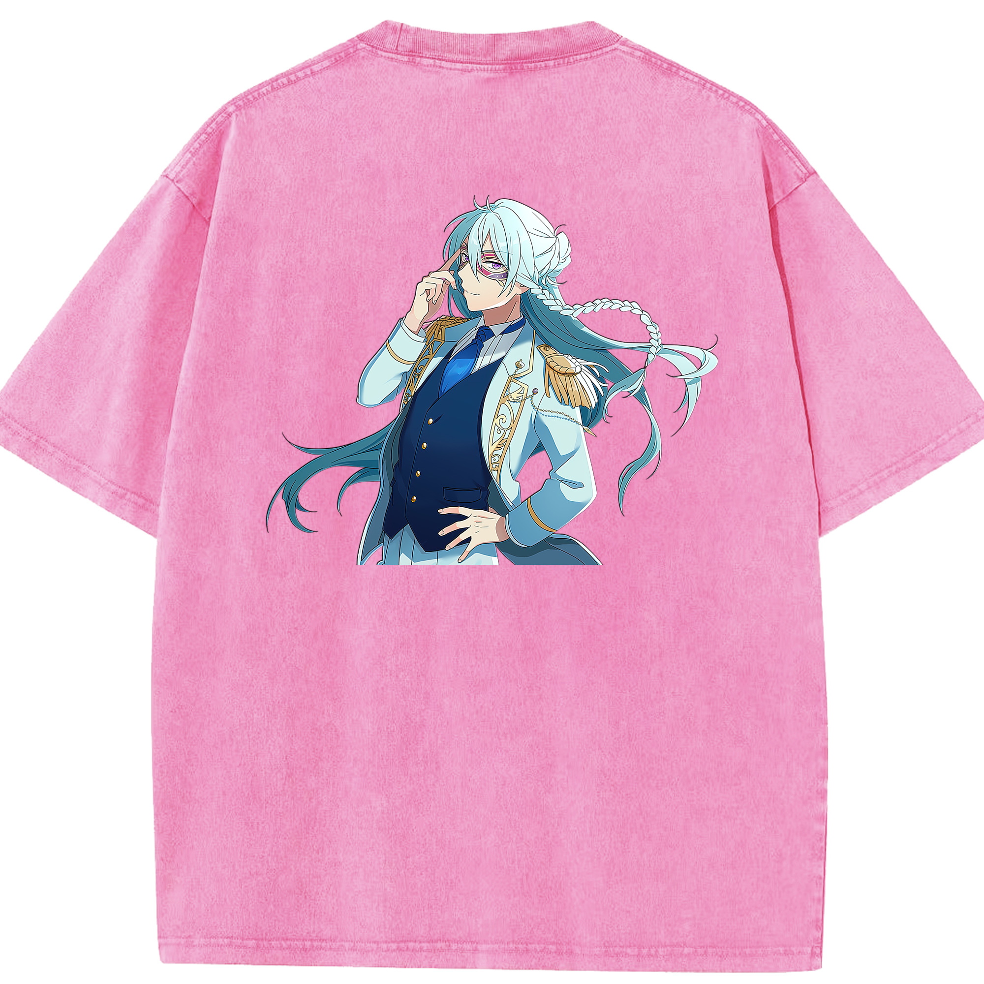 （画像用） あんさんぶるスターズ! Ensemble Stars 綿100% ヴィンテージ風 半袖Tシャツ（背面プリント）